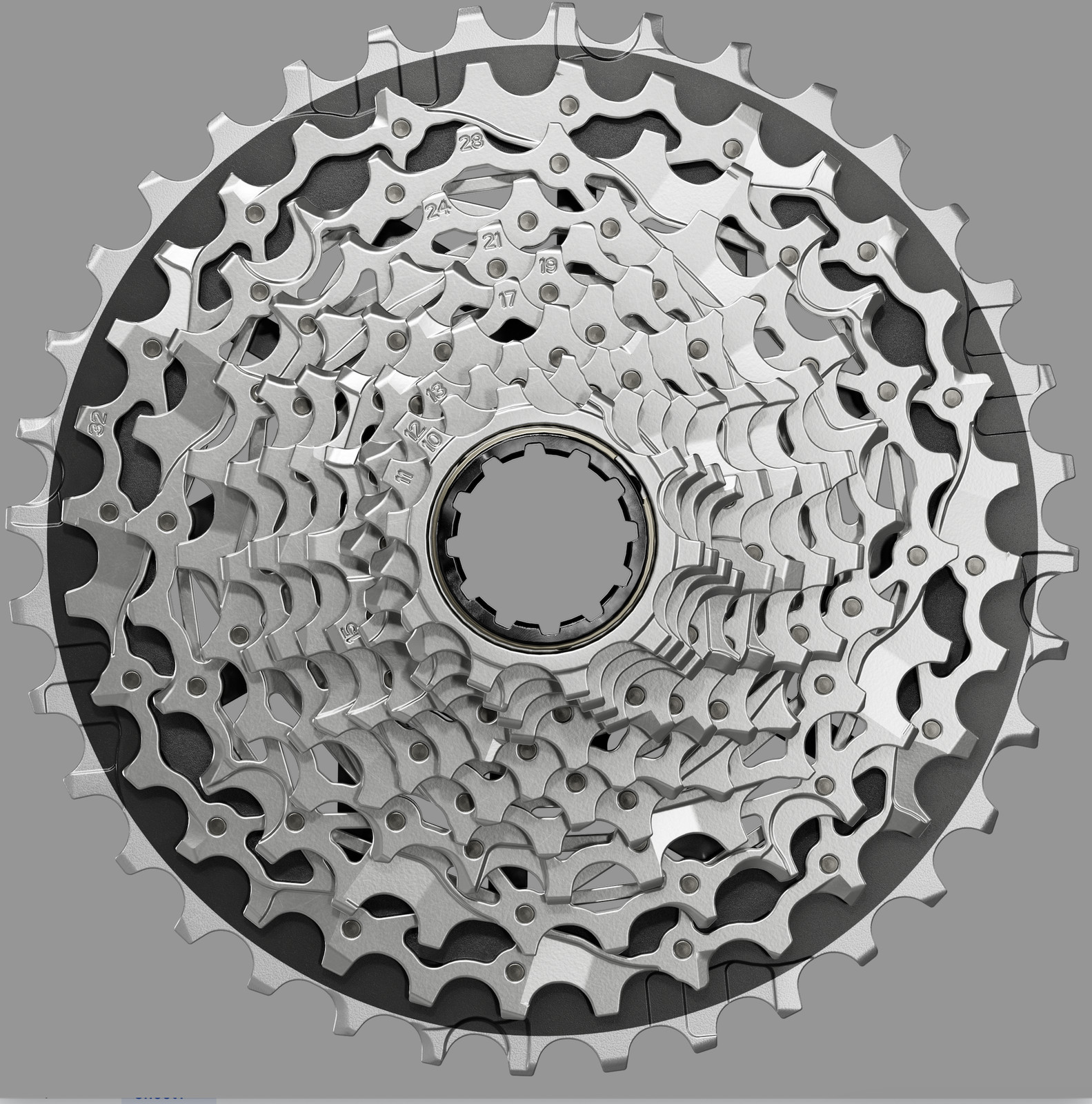 SRAM Force XG-1270 Cassette – 12-Speed, 10-36t, Silver, For XDR Driver Body, E1