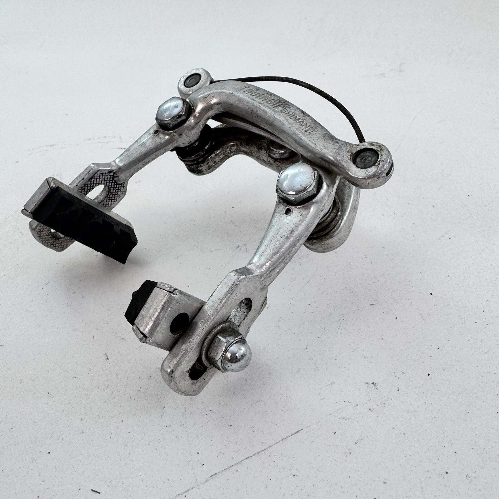Vintage Shimano Tourney Center Pull Brake Caliper Rear Nutted Silver Race A02