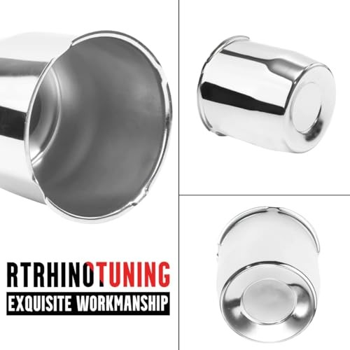 RT 4PCS 4.25″ Hub 4.33″ H Center Caps Push Through Hub Cap Chrome for Trailers