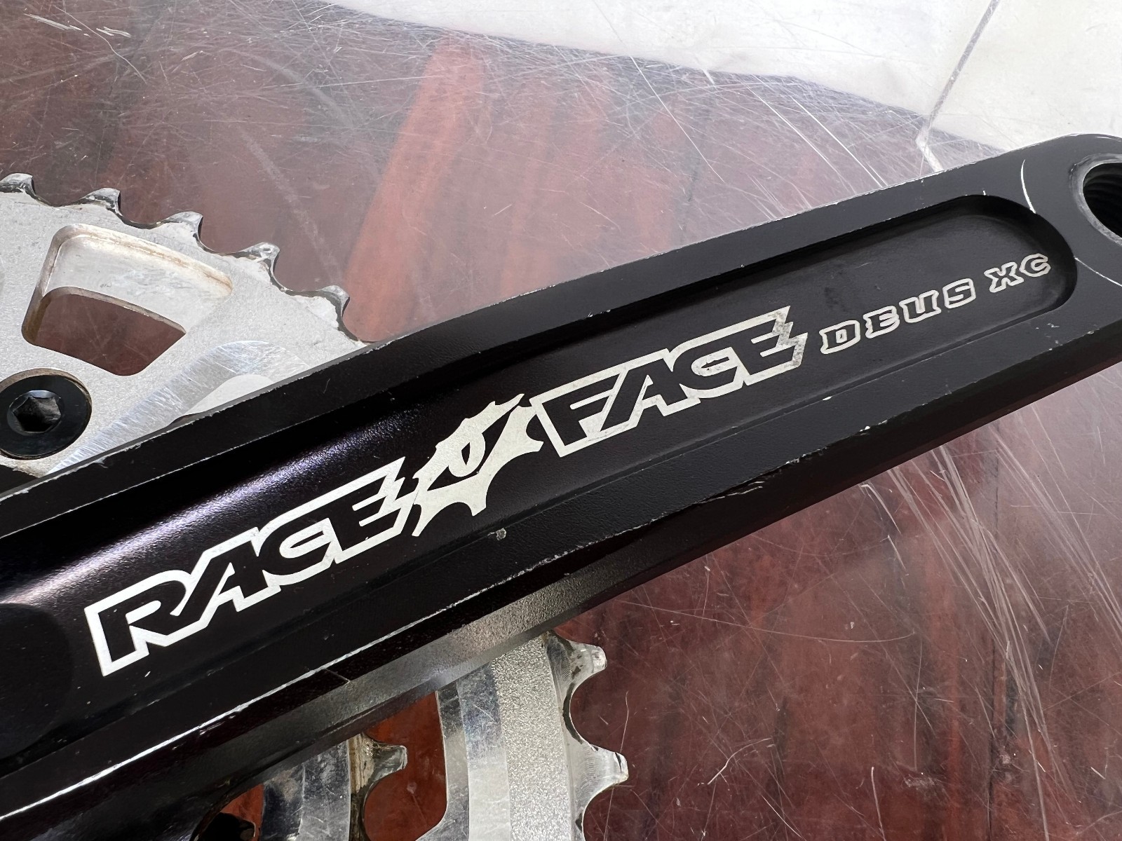 Race Face Deus XC Crankset – Vintage Retro MTB Triple Chainrings w/BB 170mm