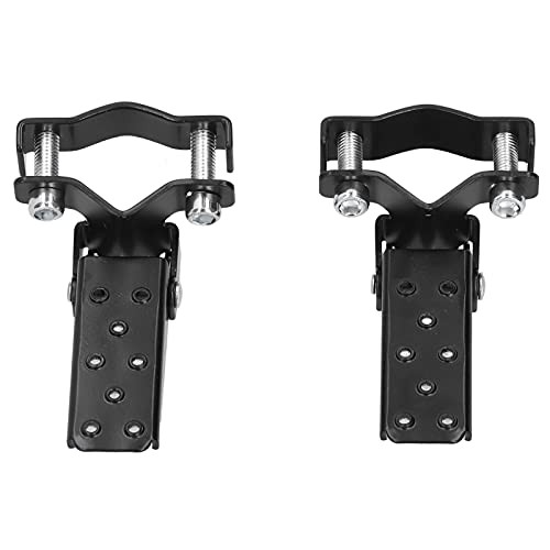 Foldable Footrest Foot Pegs for ATV, Black, Universal, Retro, 2 Pegs with