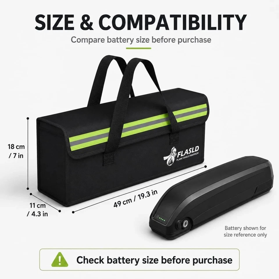 E-Bike Battery Safe Bag Explosionproof Large Capacity Fireproof Lipo for Ebike