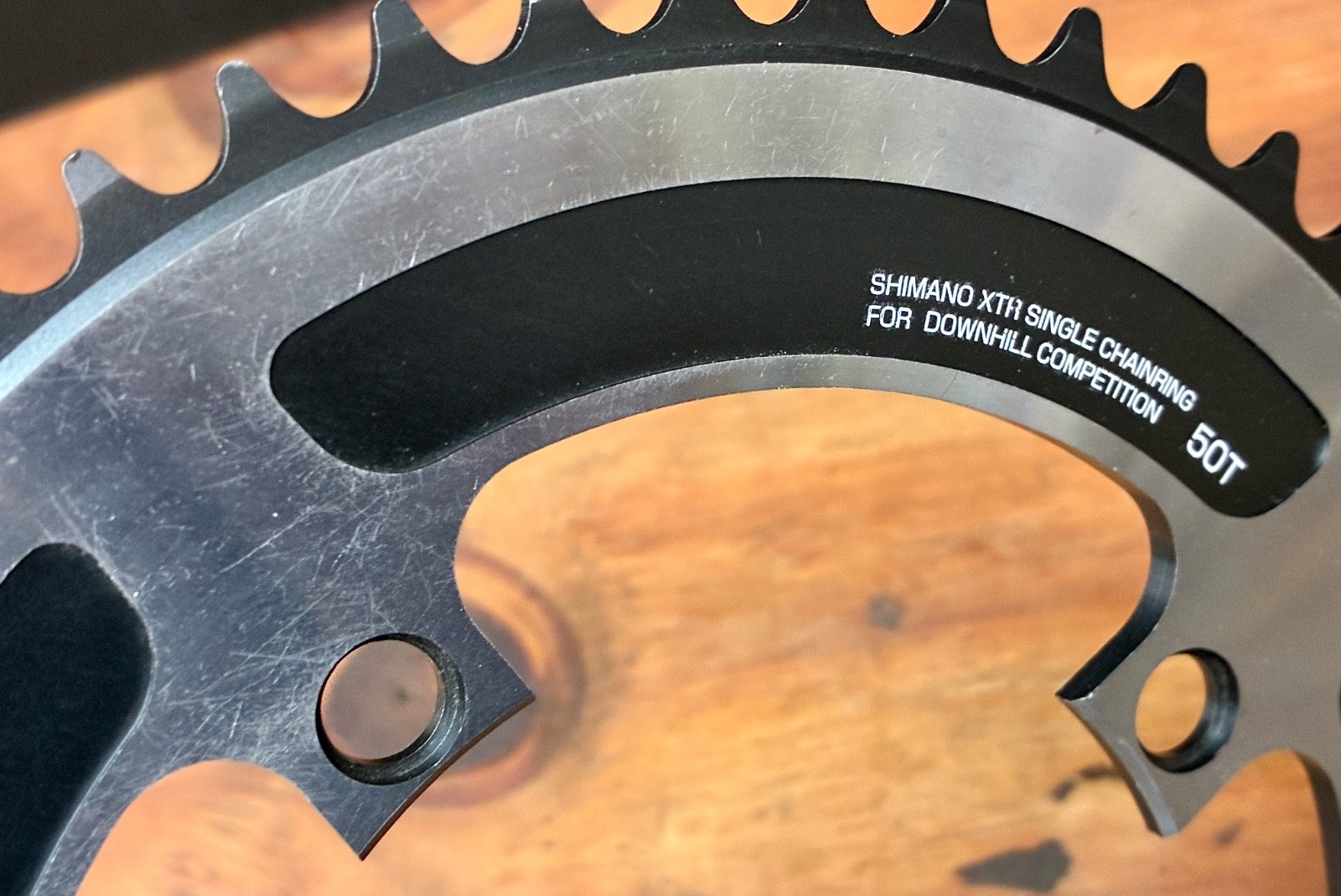 NOS Shimano XTR 50 Tooth Downhill Competition Chainring – 112 BCD 4-Arm – Japan