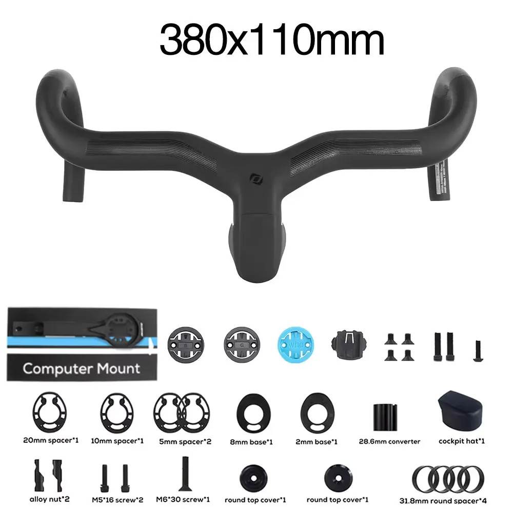 Carbon Road Bicycle Integrated Handlebar Internal Routing Di2 Matte with Mount