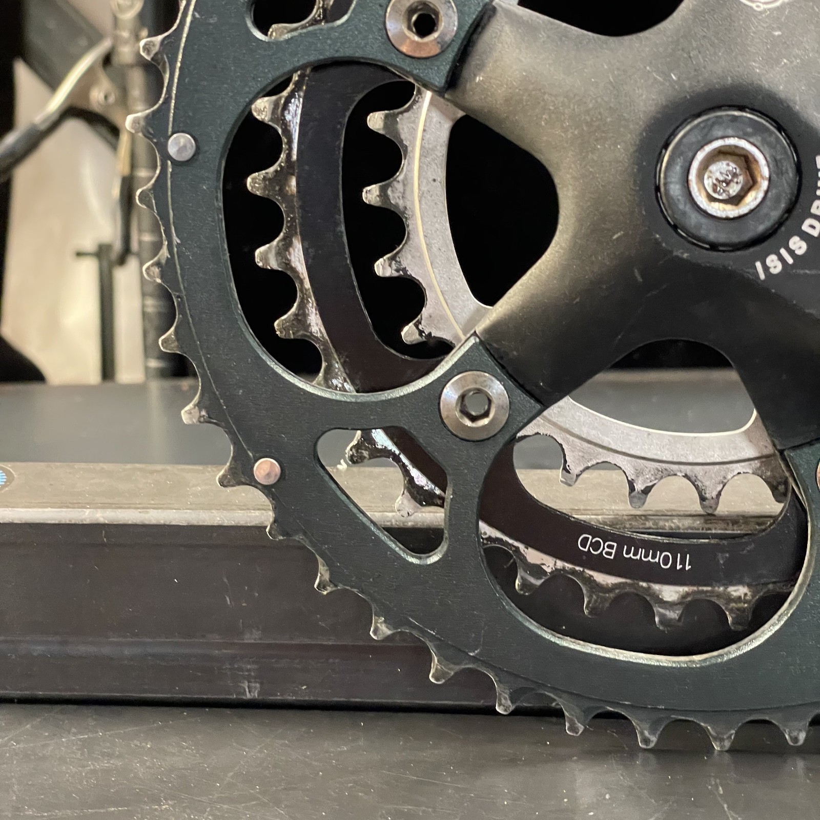 Black RPM Crankset – Triple – 175mm – ISIS – 48/38/28 – Used