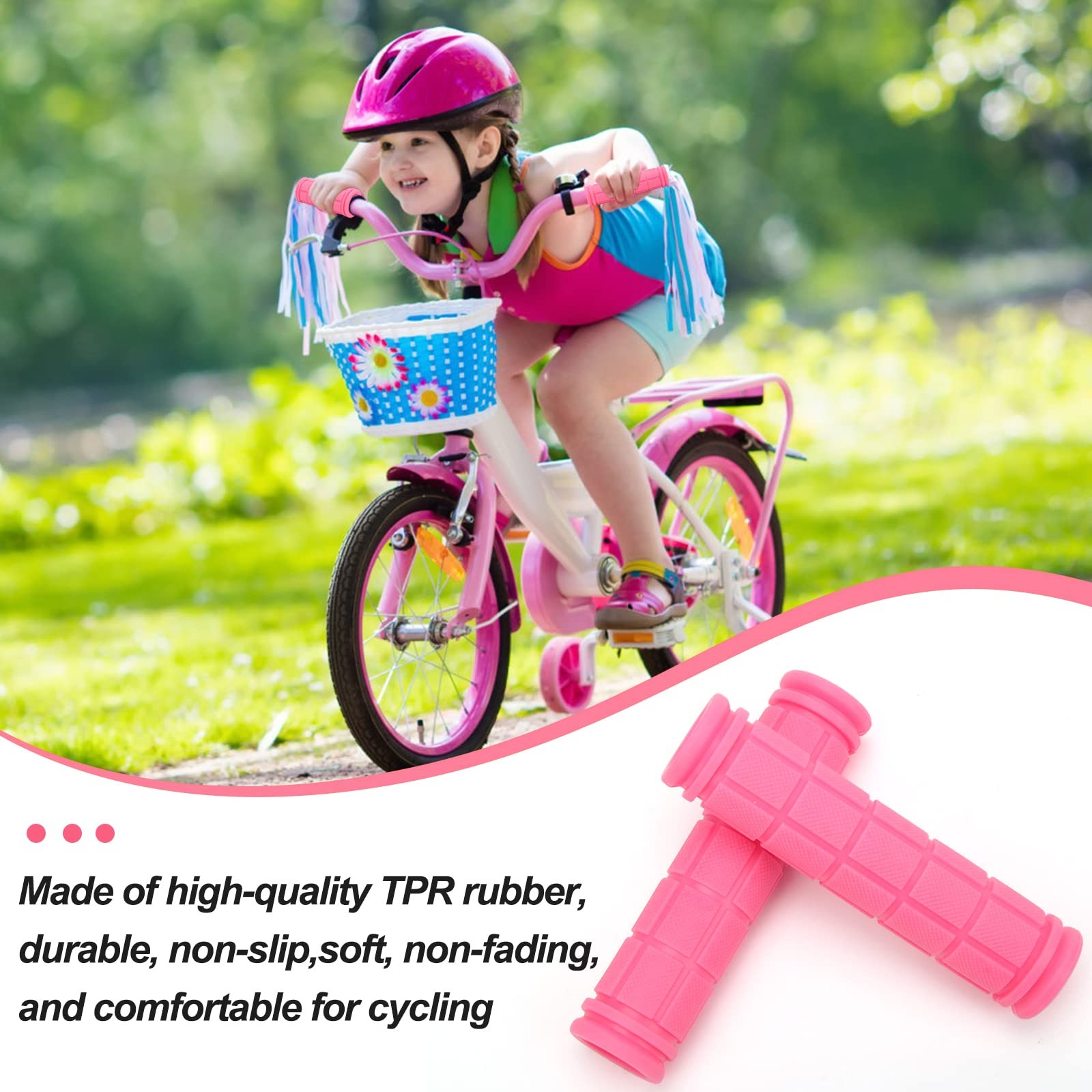 Coolrunner Bike Handlebar Grips, Bicycle Grips for Kids Girls Boys, Non-Slip