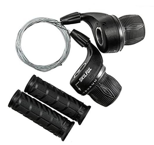 21-Speed Twist Shifter Lever – 3×7 Speed – Black – 3×7 Speed with Grips