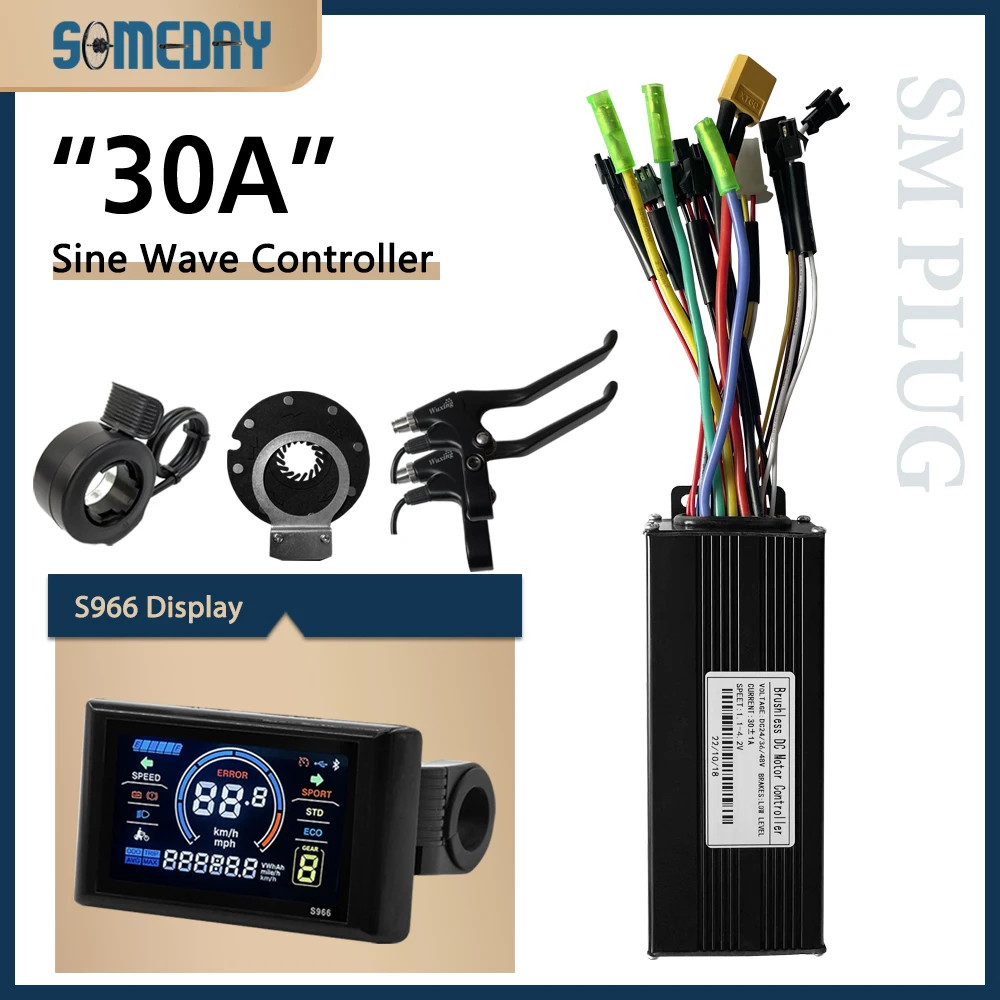 E-bike 3 Mode Sine Wave Controller 36V/48V 17A 22A 26A 30A 40A 45A SM Plug