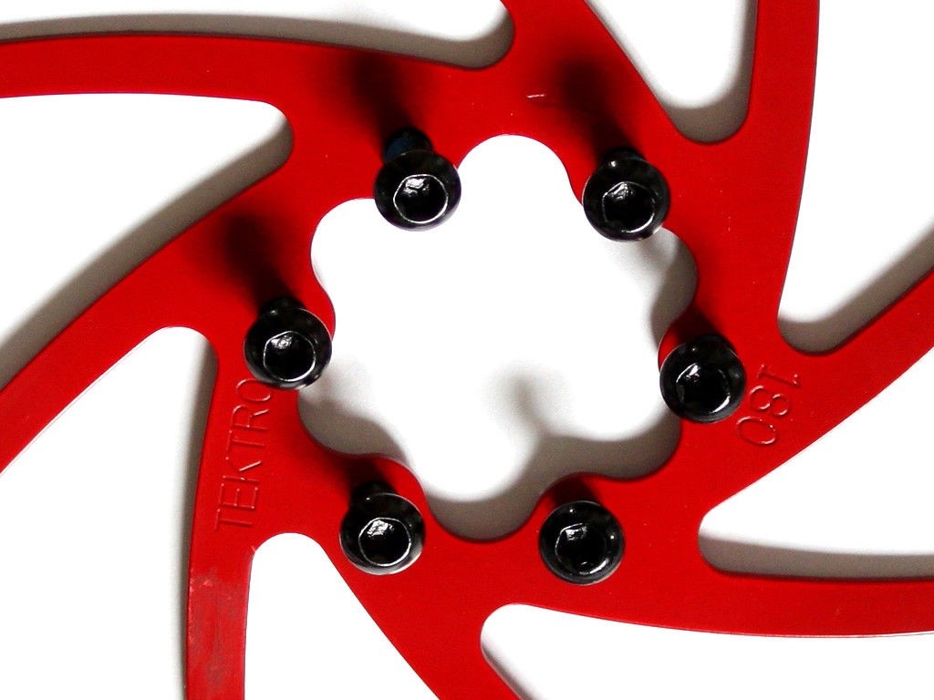 2PCS RED TEKTRO Polygon (Auriga/Pro) 180mm Disc Brake Rotor TR180-11