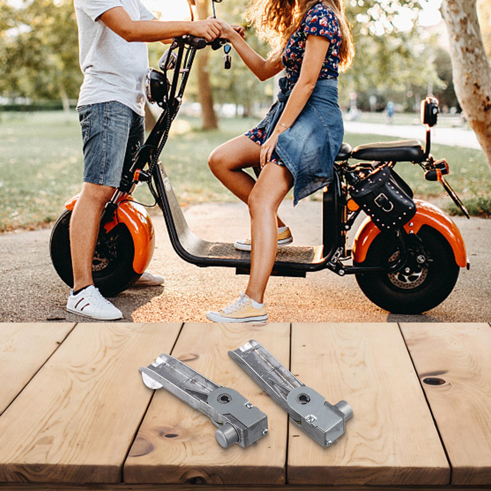 Folding Footrest Pegs for Electric Bikes Compatible with Various Models