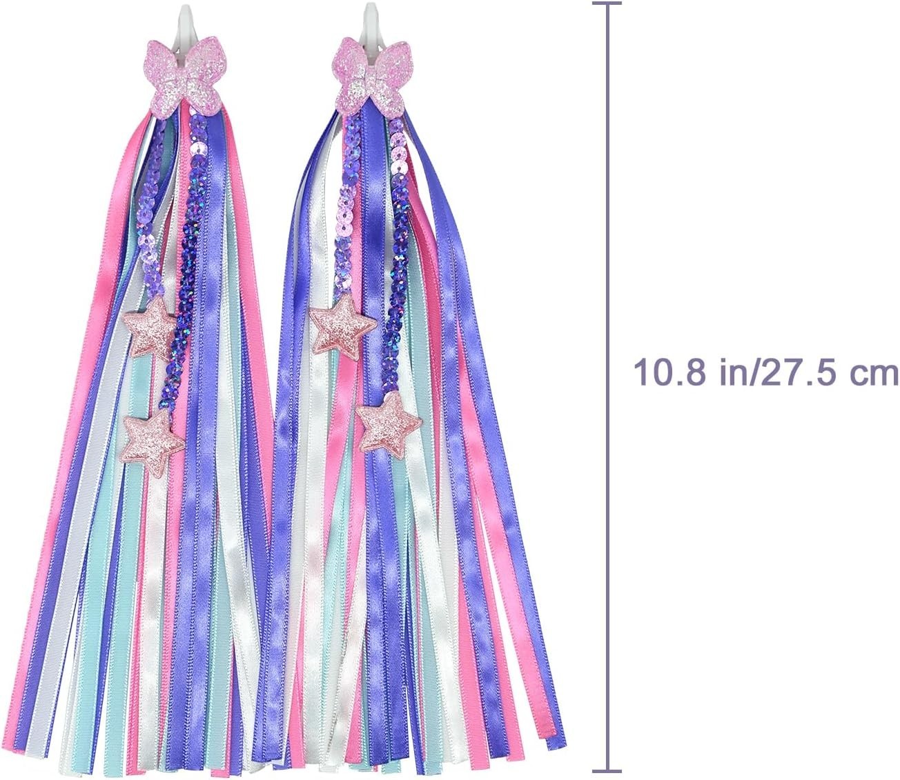 1 Pair Bike Streamers, Kid’s Bike Tassels, Bicycle Handlebar Streamers Colorf…