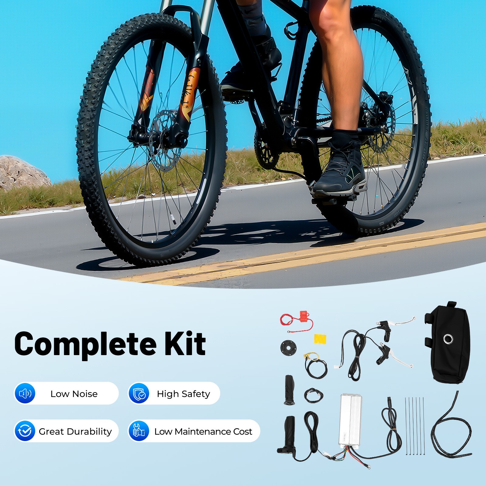 20″ 1000W 48V eBike Conversion Kit Front Wheel Hub Motor Electric Bike ﻿