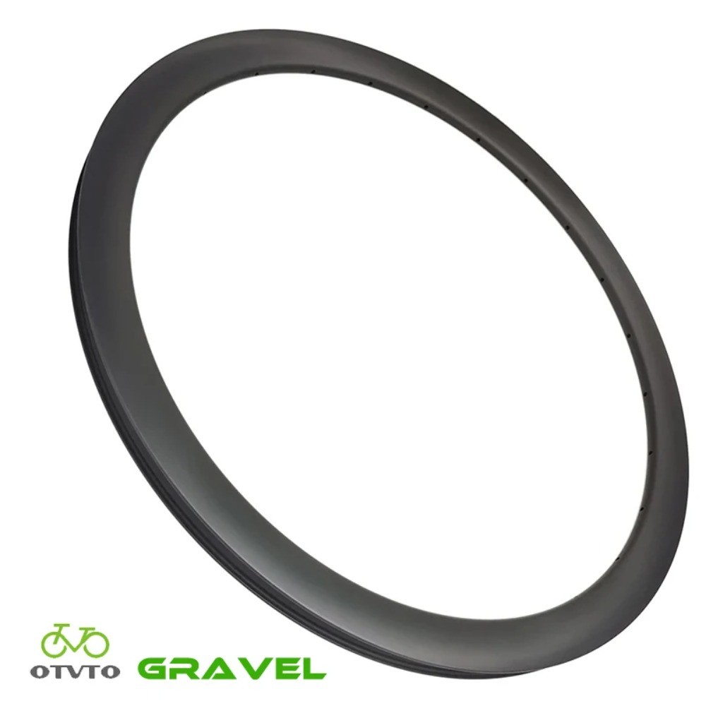 Gravel Bike Carbon Rim 40mm 45mm Deep 33mm Wide Tubeless Hook Hookless