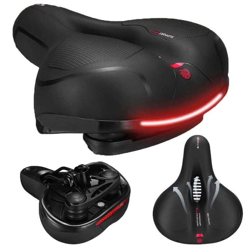 Extra Wide Big Bum Bike Bicycle Saddle Seat Gel Cushion Sporty Soft Comfort Pad