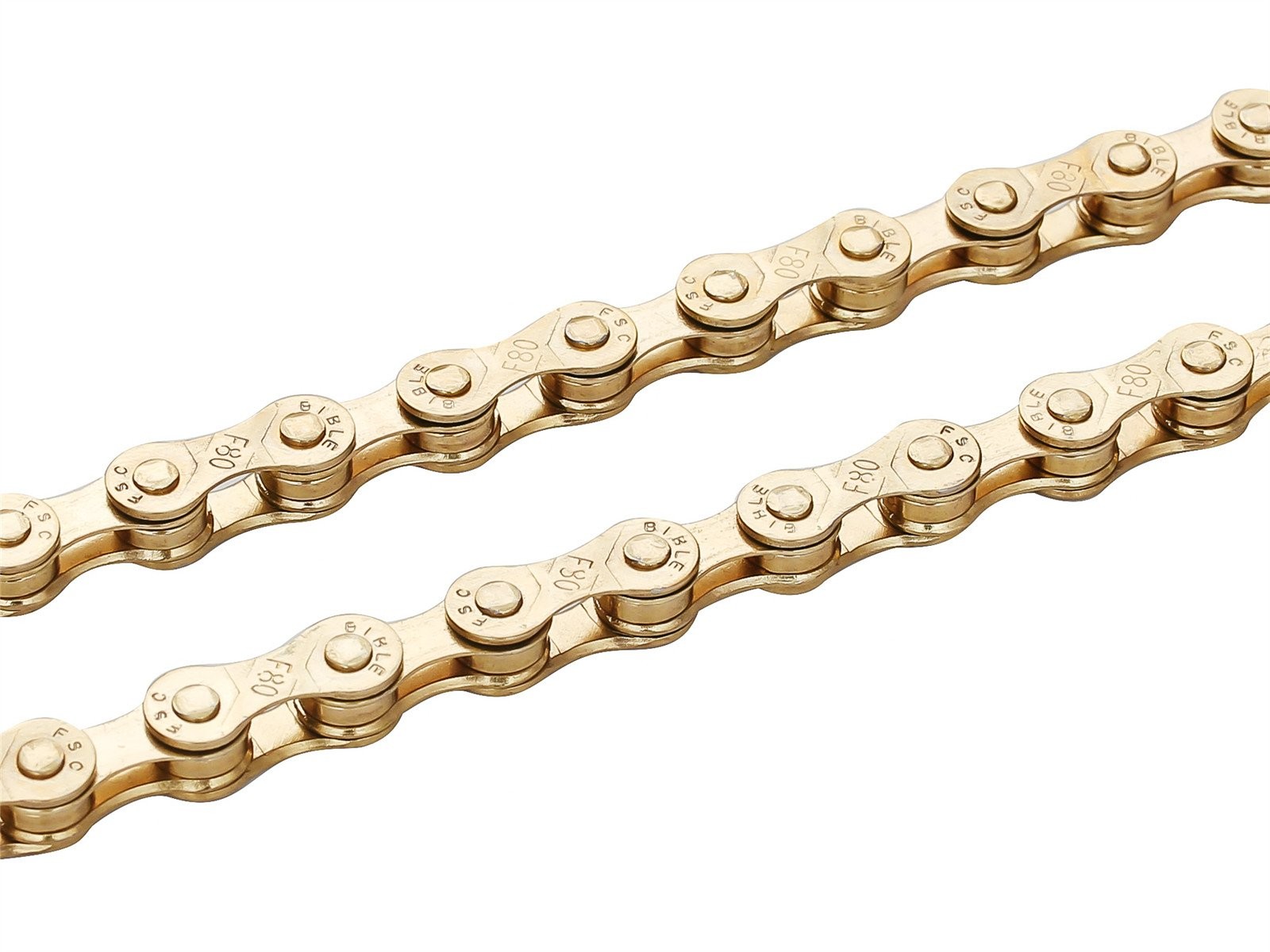 FSC 6,7,8 Speed 116L Bicycle Chains, Silver,(1/2×3/32-Inch) Gold