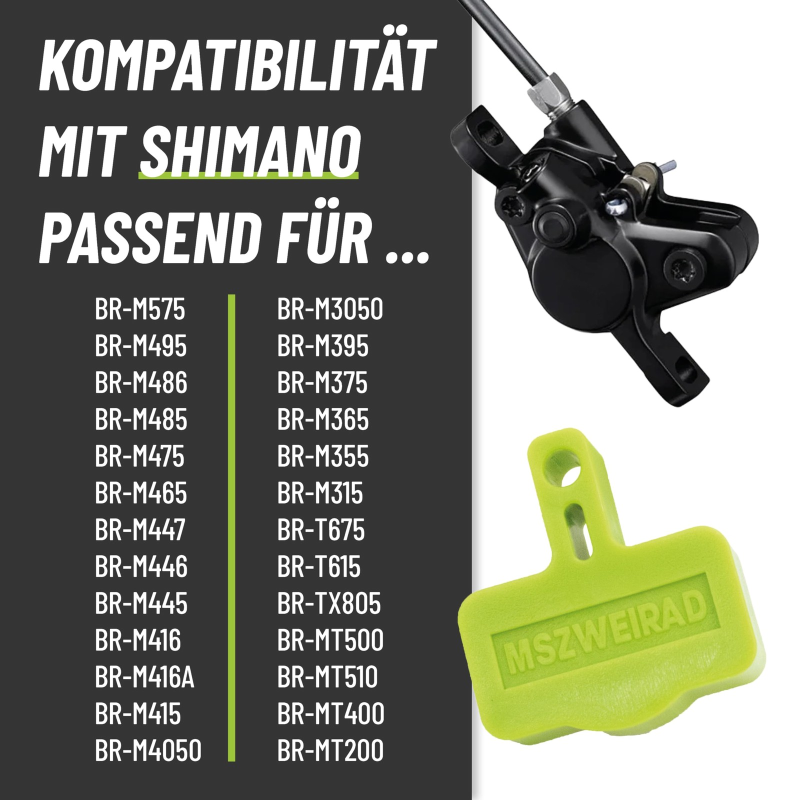 2x Shimano B05SRX brake pads resin blister packaging including MSZ two-wheel bleed…