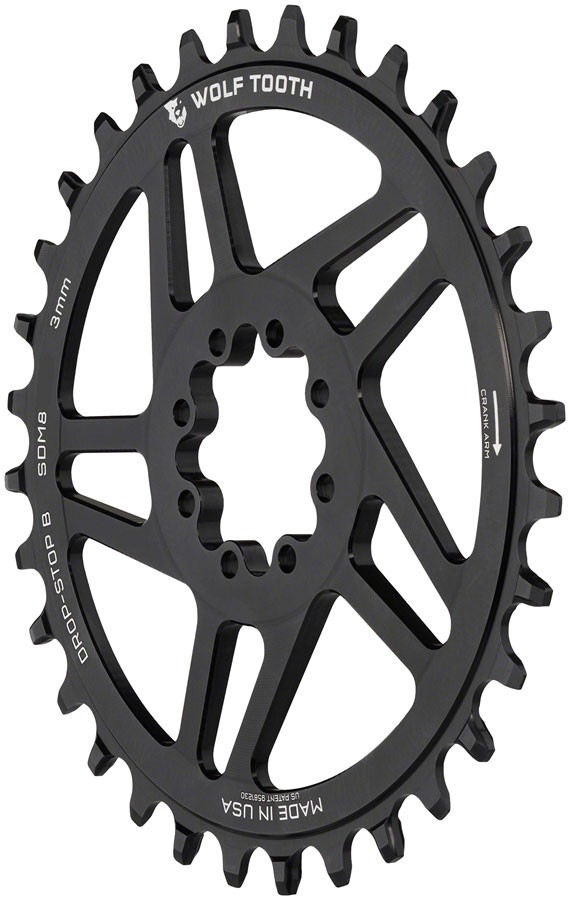 Wolf Tooth Direct Mount Chainring – 36t, SRAM Direct Mount, Drop-Stop B, For SRA