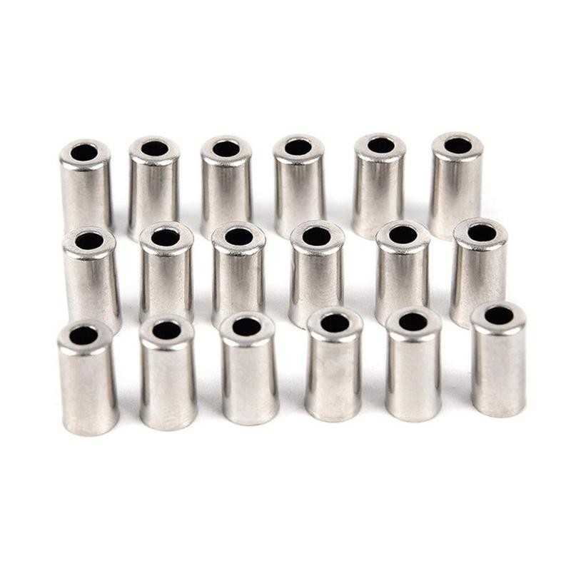 100x Cable End Cap Bike Brake Shifter Sleeve Crimps Ferrules Guide Aluminum 5mm