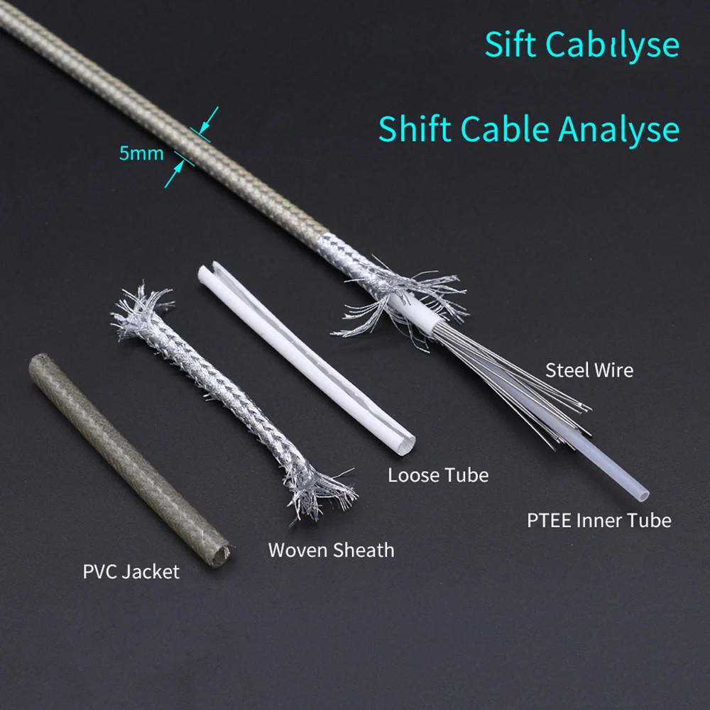 Weaving 3 Meters Bicycle Brake Cable Housing 5Mm Bike Shifting Brake Cable Line