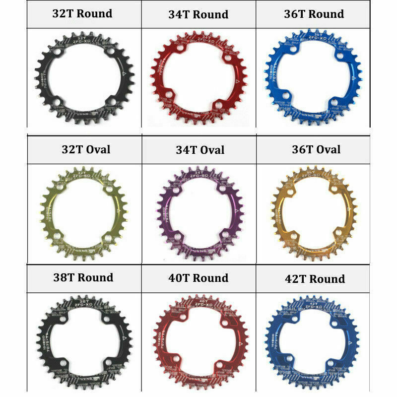 Narrow Wide Chainring 30-52T 104BCD MTB Bike Sprocket Round Oval Chainwheel CNC