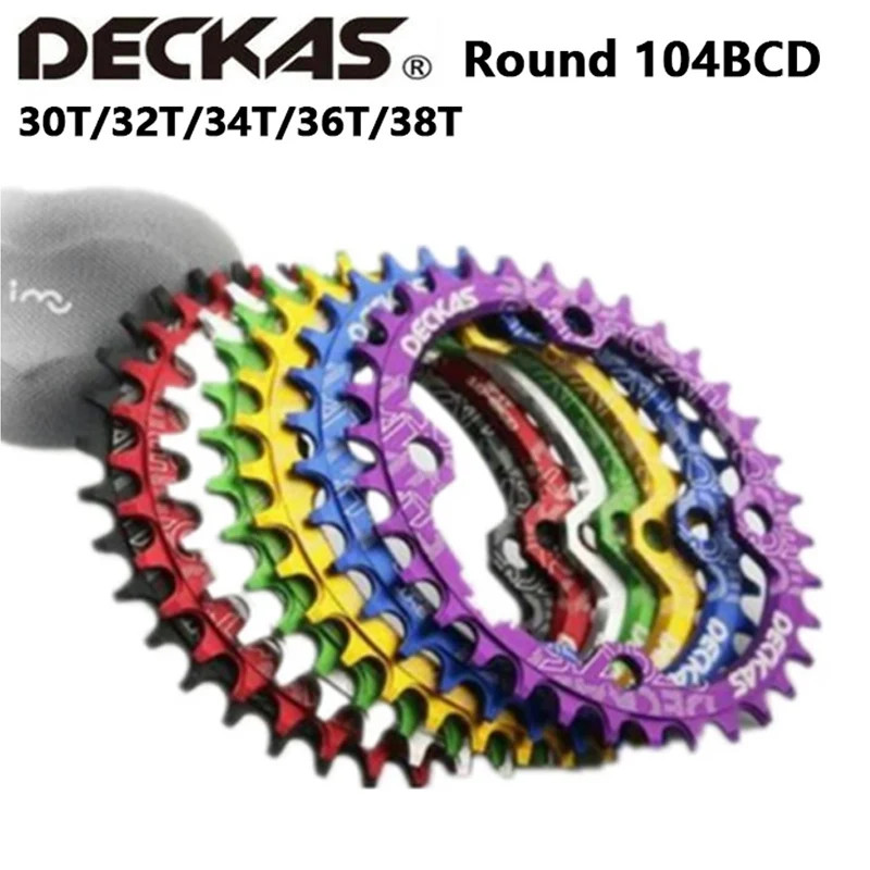 Deckas 104BCD round Narrow Wide Chainring MTB Mountain Bike Bicycle 104BCD 32T 3