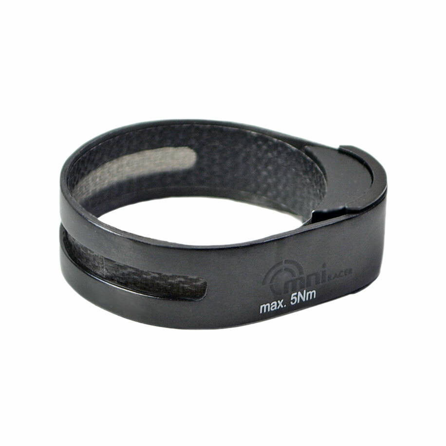 OMNI Racer WORLDS LIGHTEST CARBON Seatpost Clamp 34.9-35mm JUST 6 Grams!! GLOSS