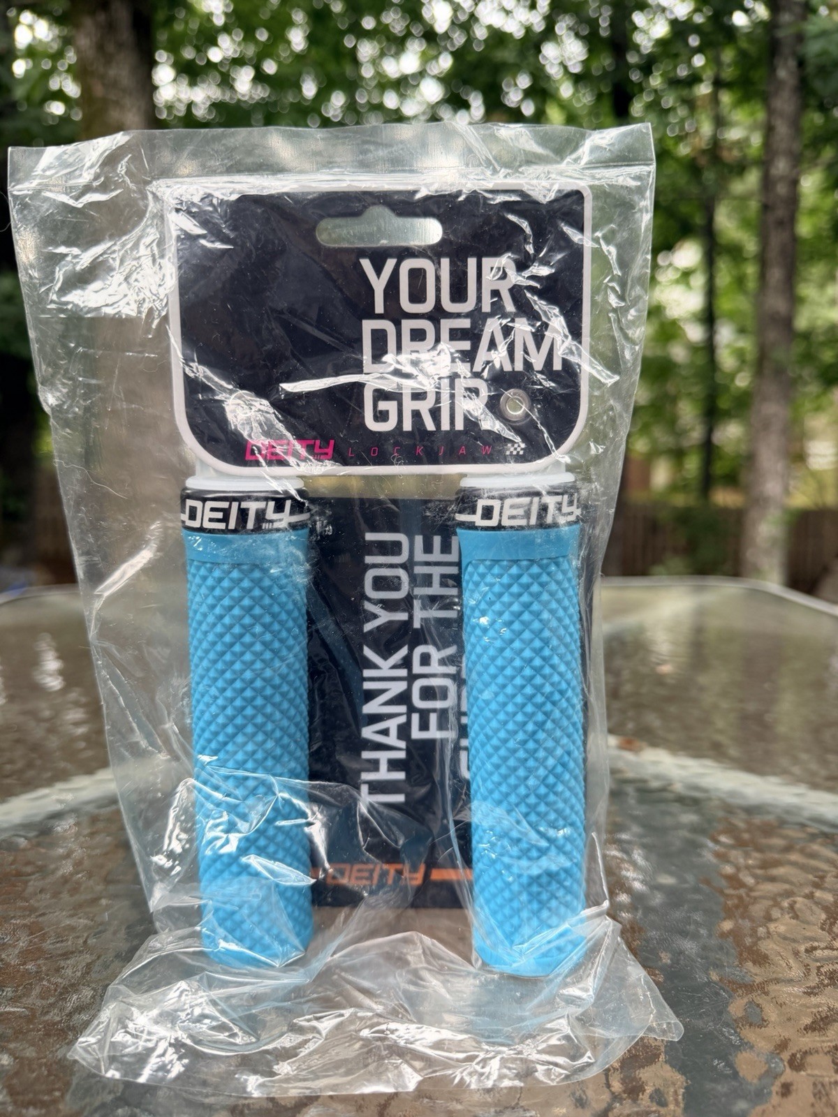 Deity Lockjaw Mountain Bike Handlebar Grip 132x32mm Turquoise NEW!!