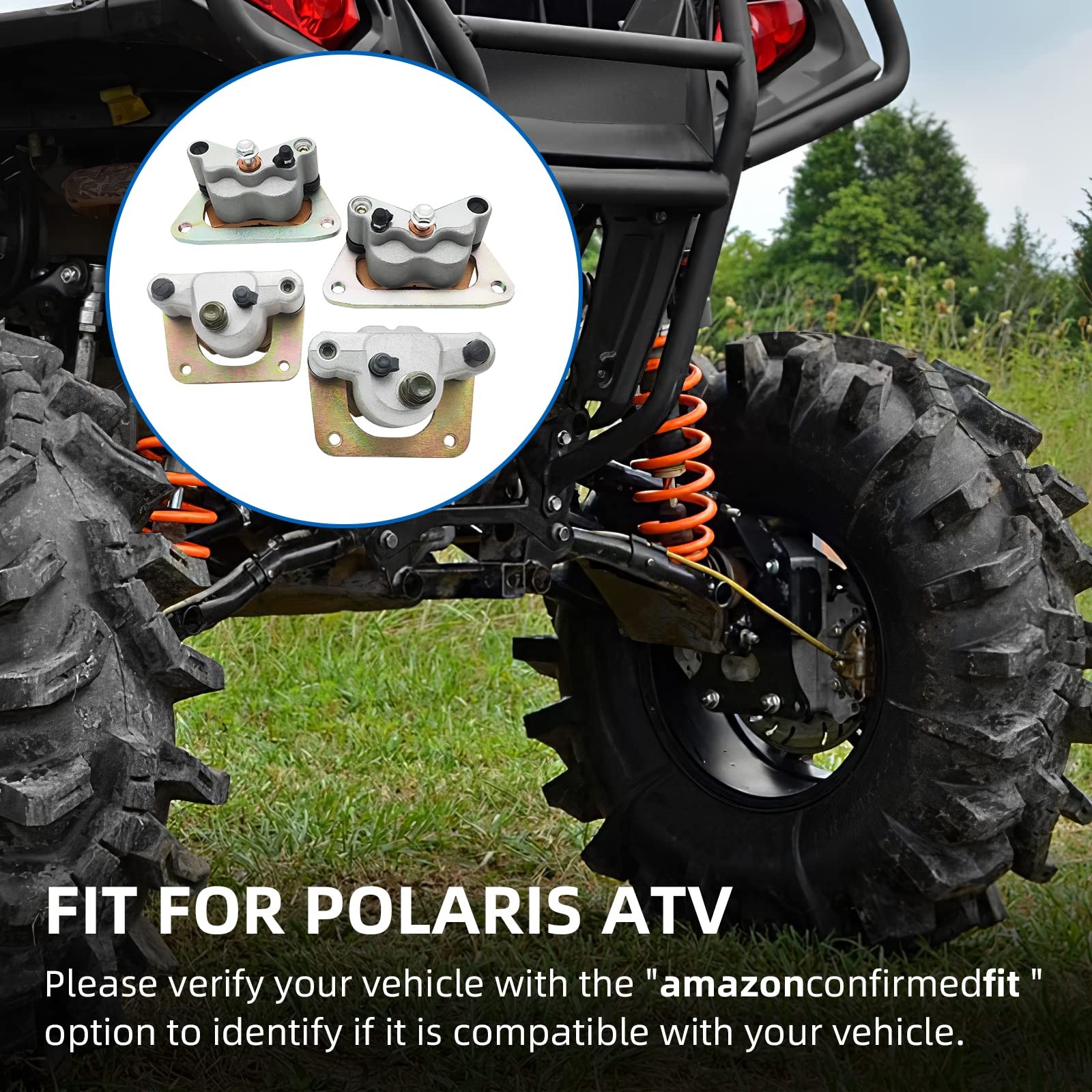 Front Rear Left Right Brake Calipers all Four for Polaris Side by Side RZR 80…