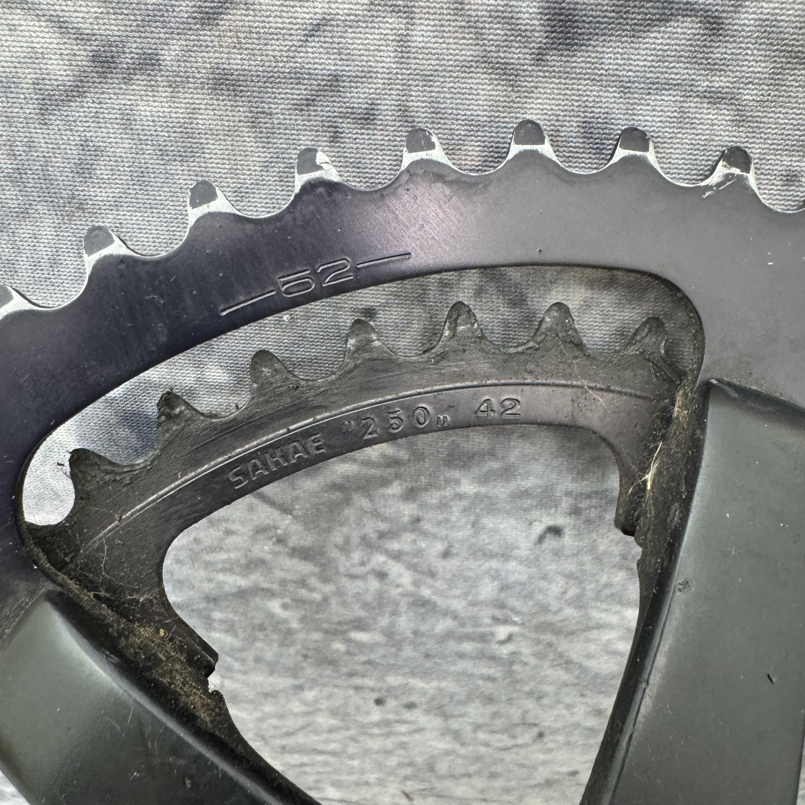 Vintage Cannondale Black Lightning Crank 170mm SR Crankset 52/42 OvalTech