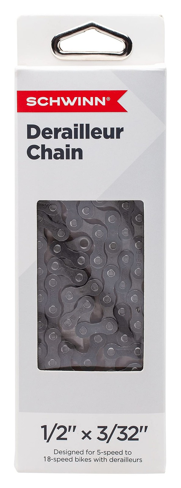 Schwinn Bike Chain, 1/2″ x 3/32″ Derailleur 1/2 inch x 3/32 inch, Silver