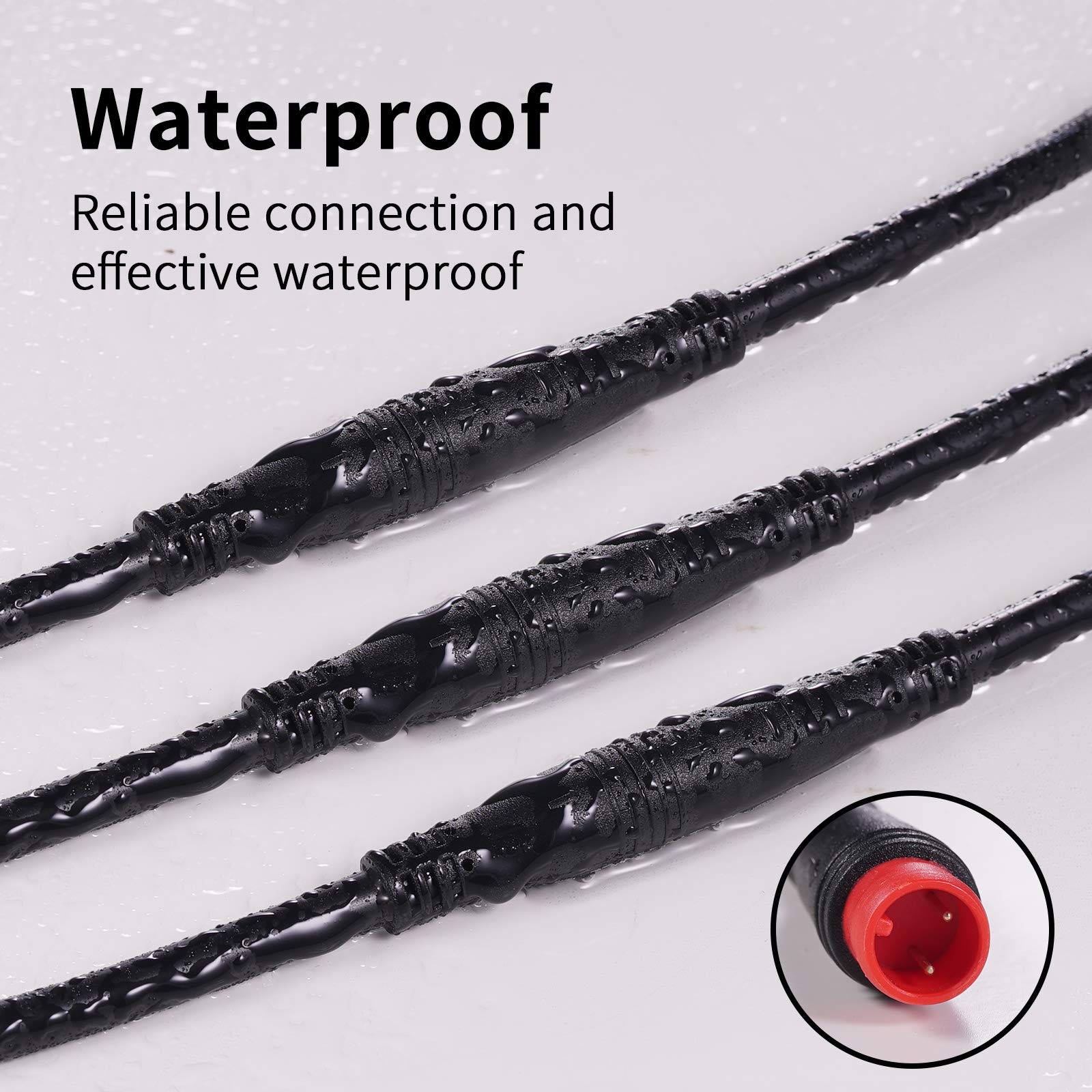 baluoqi Extension Cable 2Pin/3Pin/4Pin/5Pin/6Pin/8Pin/9Pin Waterproof Plug Wo…
