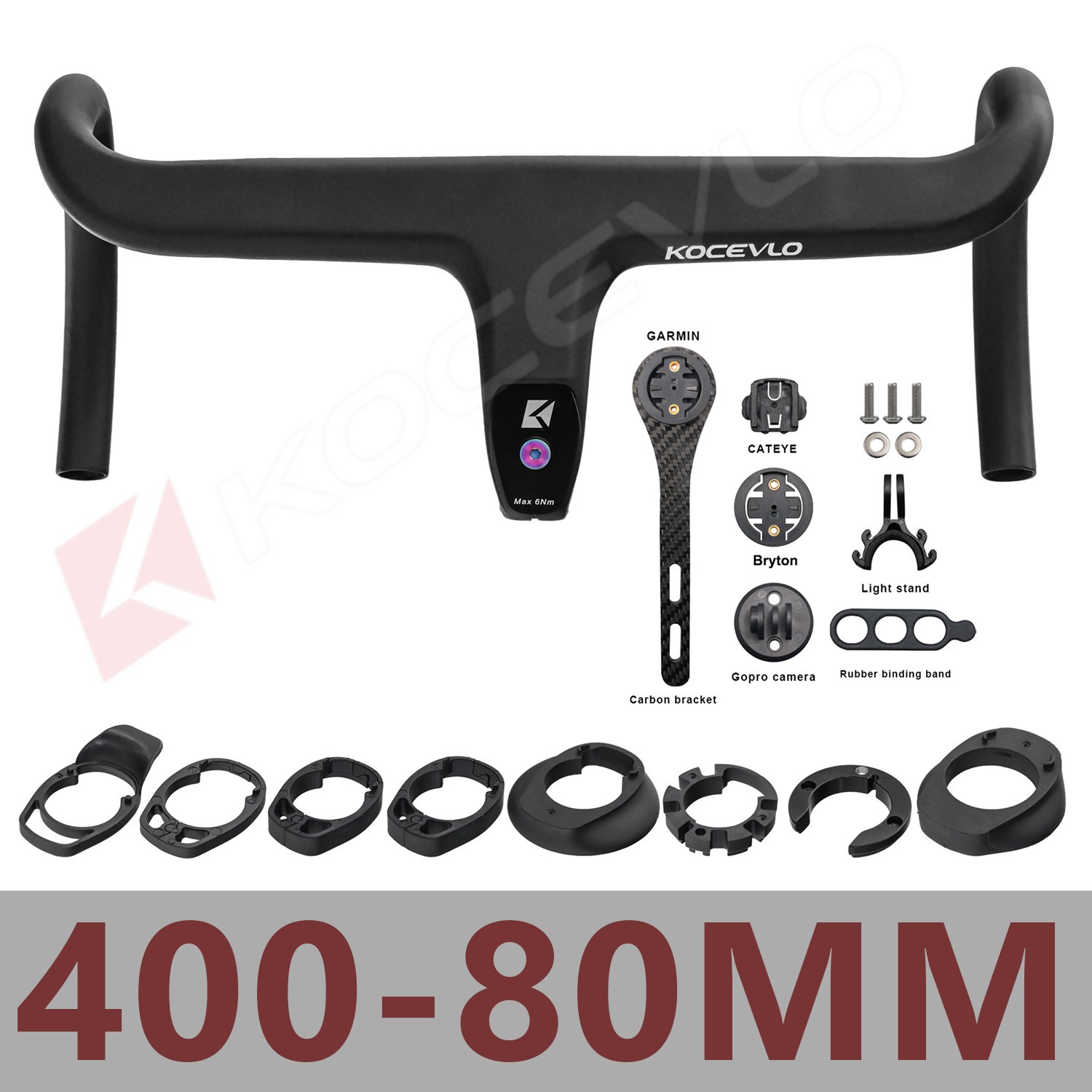 400/420/440mm Integrated Handlebars Carbon Fiber Road Bike Aero Drop Bar 1-1/8in