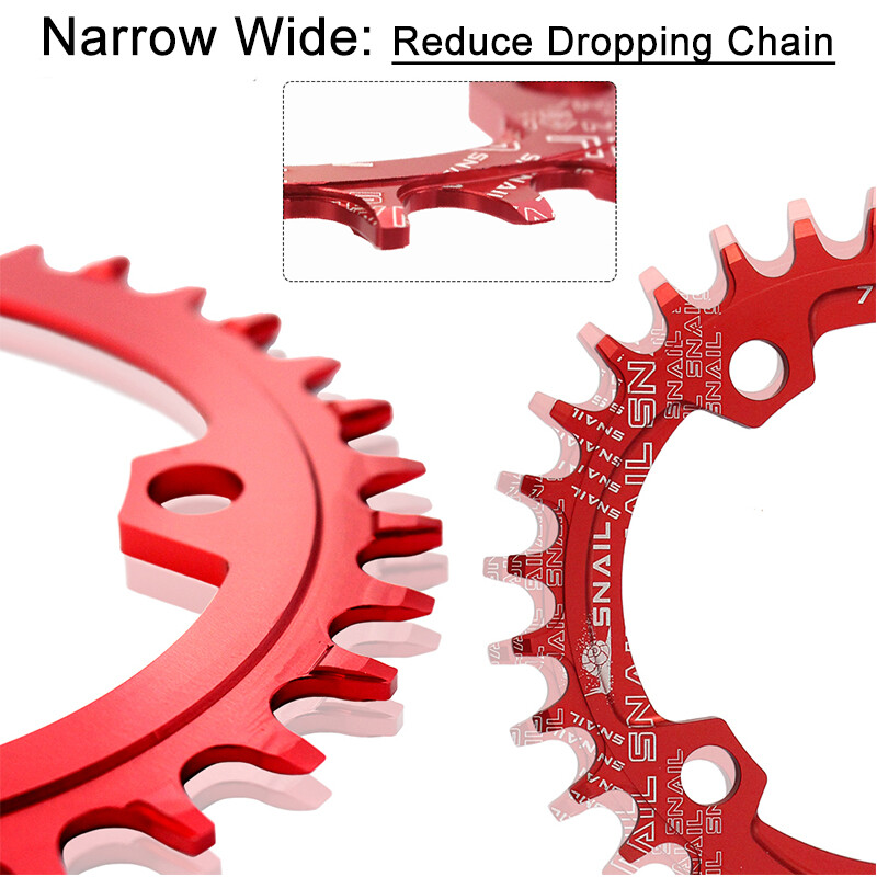 Narrow Wide Chainring 30-52T 104BCD MTB Bike Sprocket Round Oval Chainwheel CNC