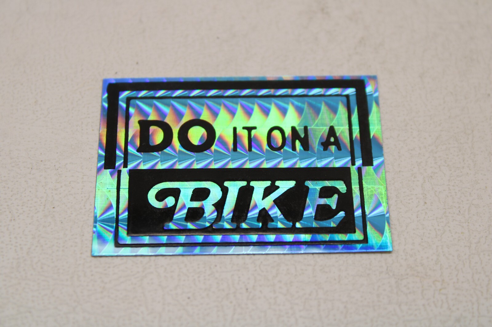 NOS OLD SCHOOL BMX STICKER DECAL -DO IT ON A BIKE – BLUE – STOCK # 35