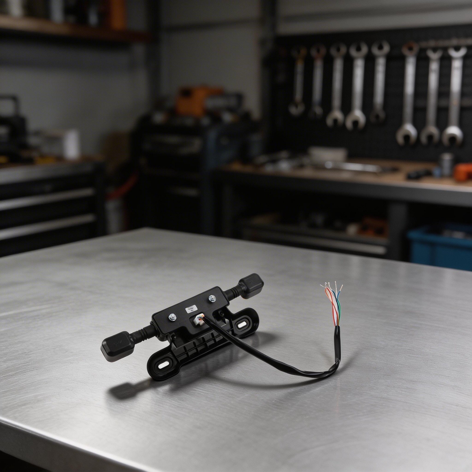 Electric Bicycle Taillight Assembly in Black and Yellow with 12V Support