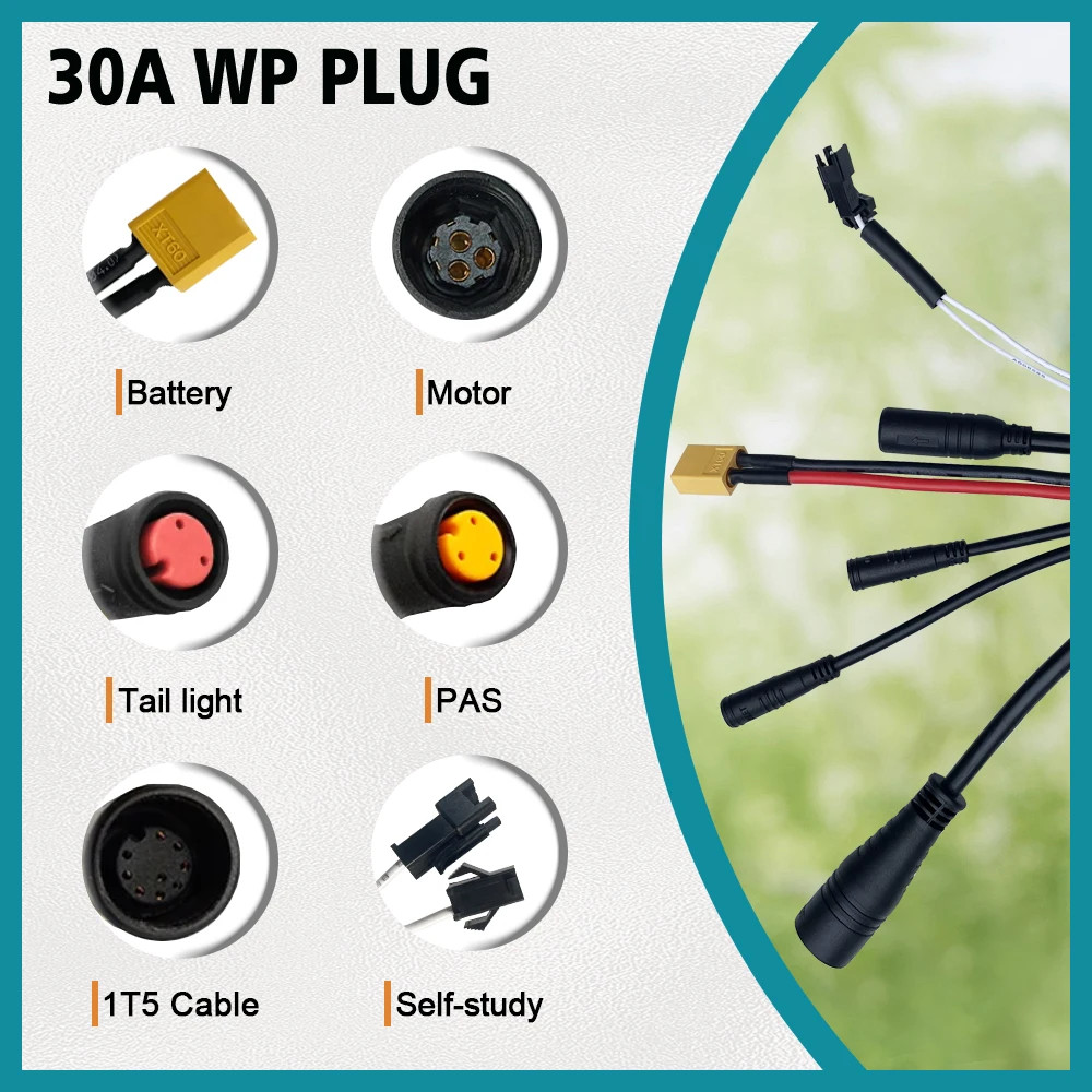 Three-Mode Sine Wave Controller 17A-60A SM/WP Plug with 36V 48V S966 Display