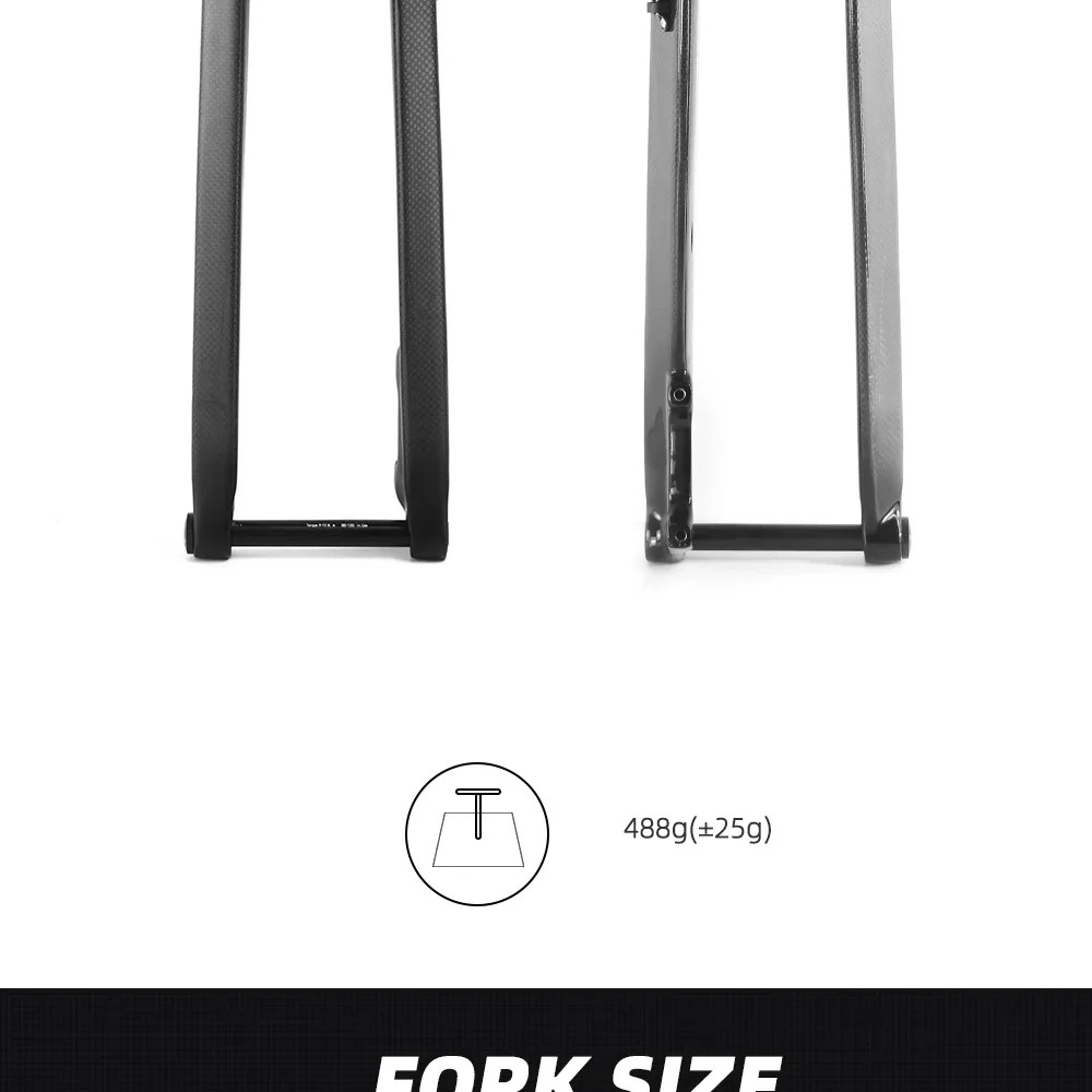 Mountain Carbon Bicycle Fork Bicycle Hard Fork Tube Thru Axle15*100mm Bike Parts