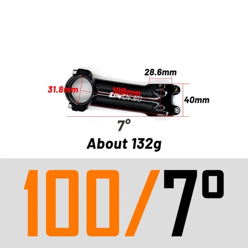 7 17 35 Degree MTB Road Bicycle Stem 28.6 31.8mm 60/70/80/90/100/110/120/130mm