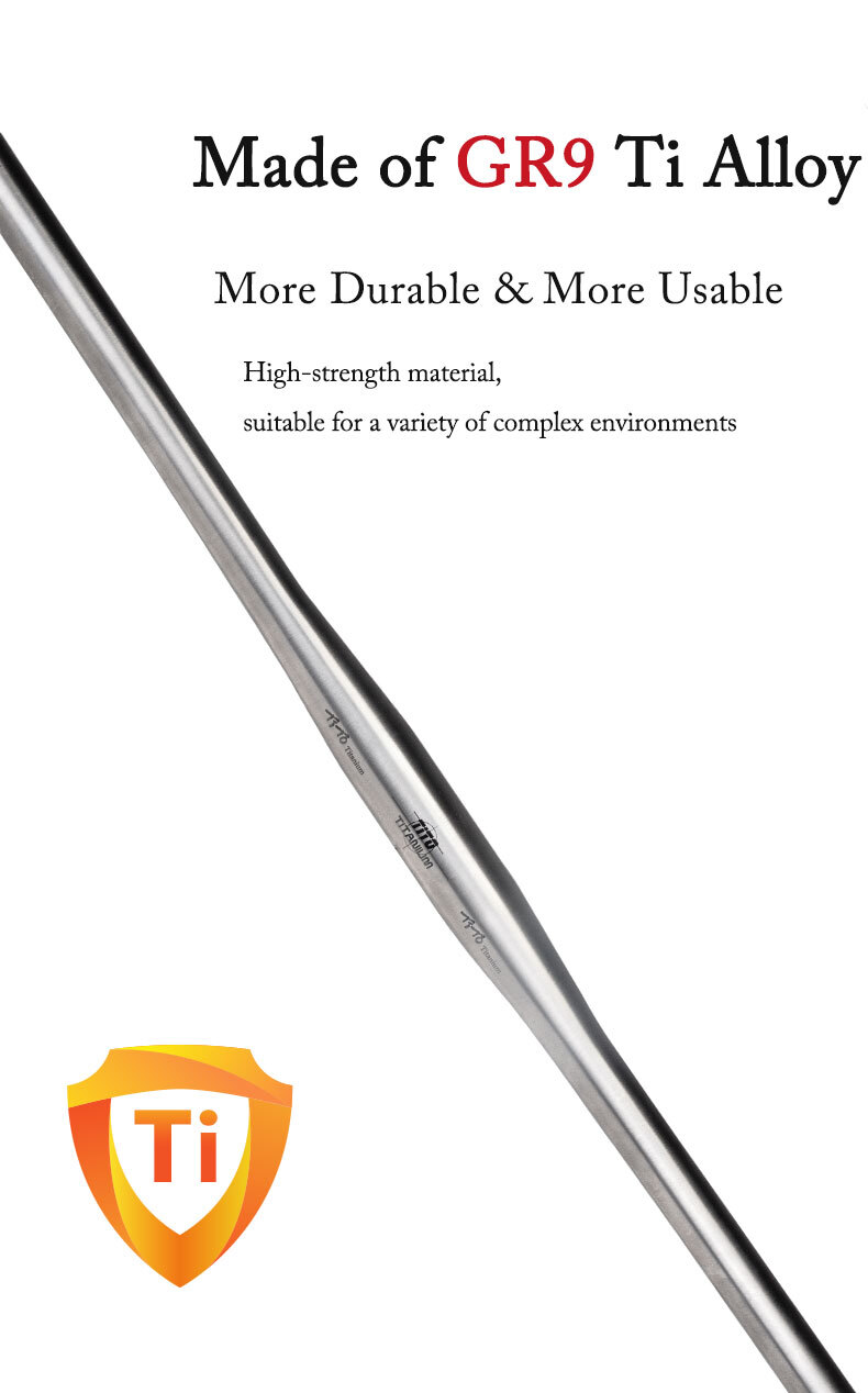 Titanium Flat Handle Bar 25.4/31.8*580-740mm-Mountain Bike/MTB Double Butted Ti