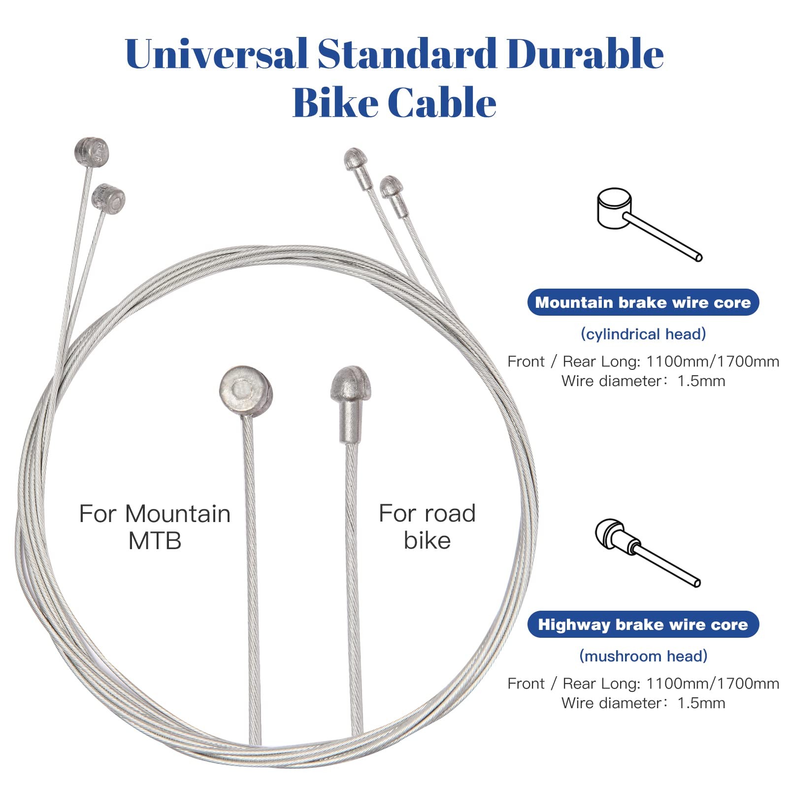 Universal Bike Brake Cable Housing Kit With 1 As shown in the picture, Black
