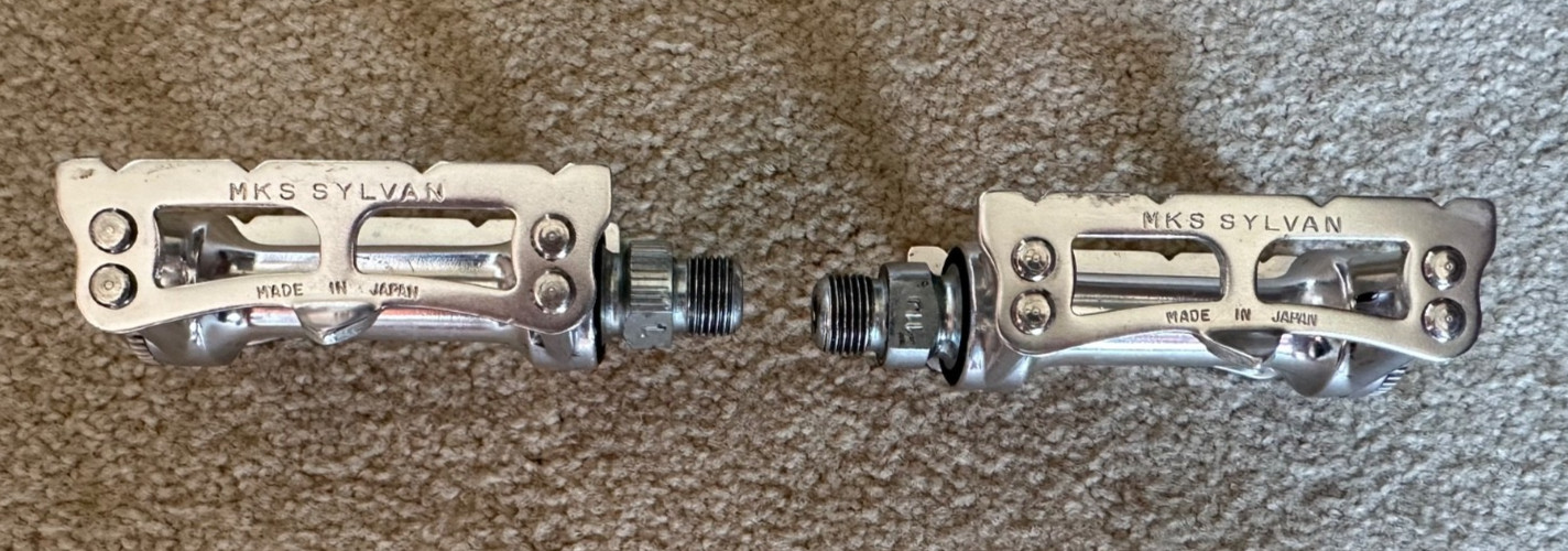 MKS Sylvan Cage Style Road Touring Pedals Made In Japan 9/16 Pair