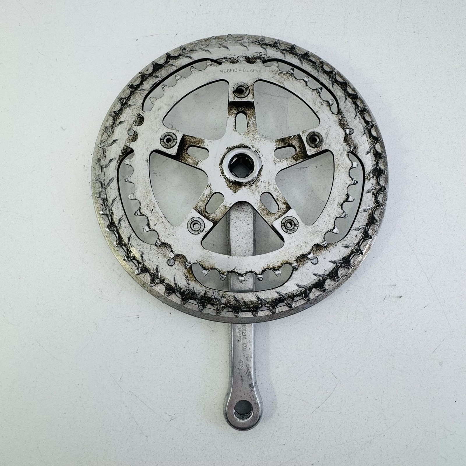 Vintage Sugino Right Maxy Crank 171mm Double 52/40T Silver Road MTB Bike A83