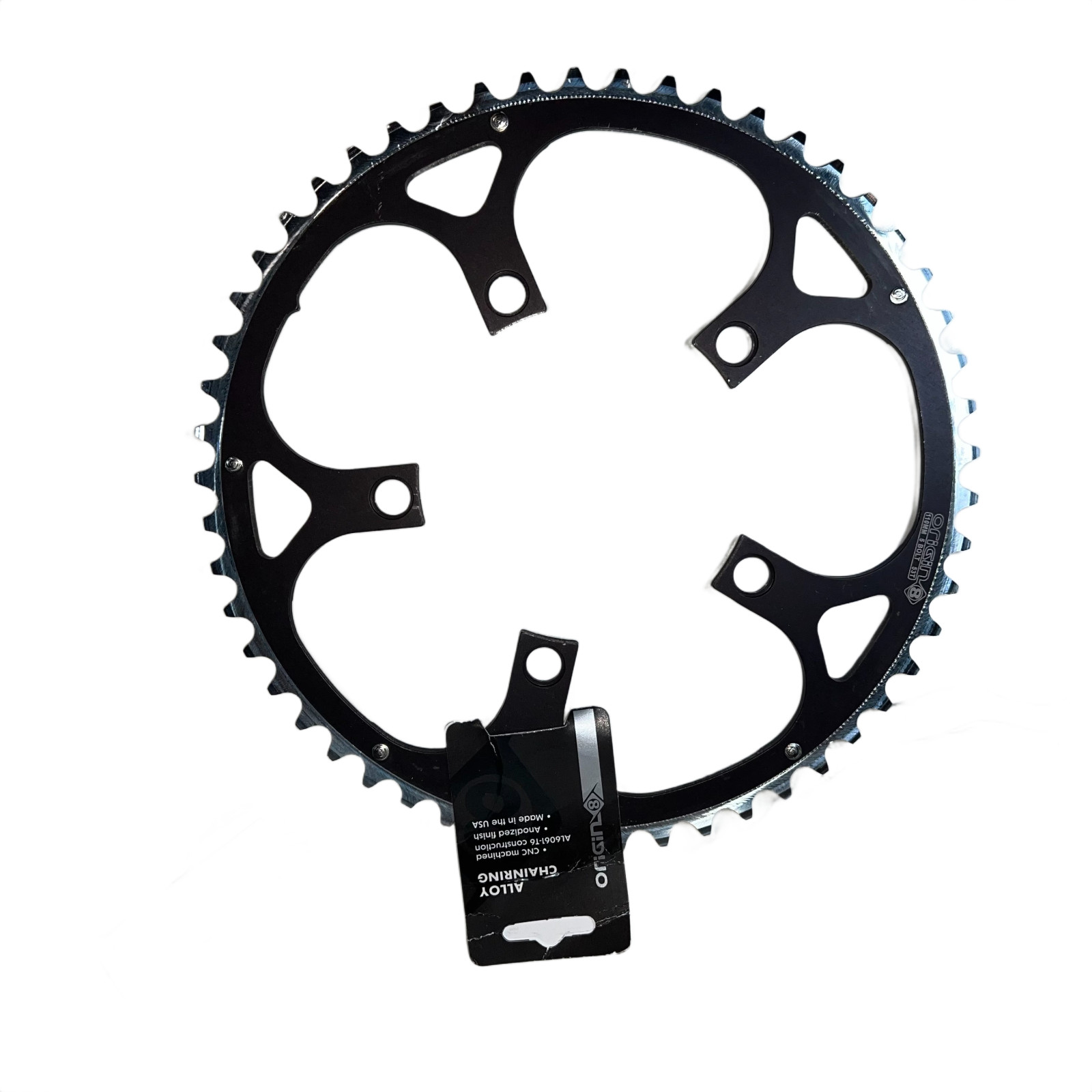 Origin-8 Alloy Ramped Chainrings Chainring Or8 110mm 53t Black Silver