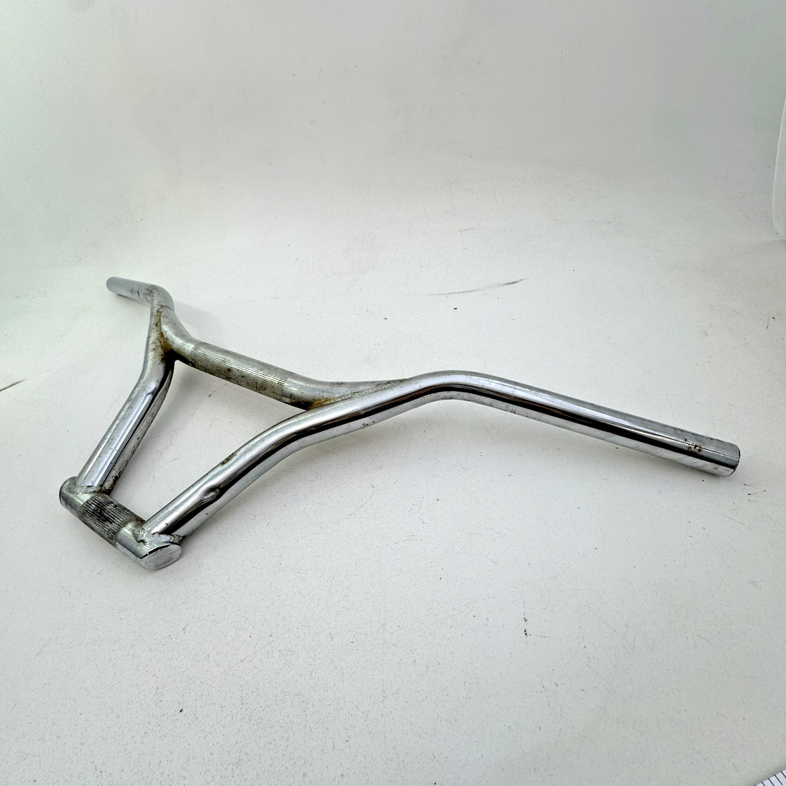 Vintage MX-52 BMX Handlebar Steel 22.2 Clamp Chrome Silver Old School B03