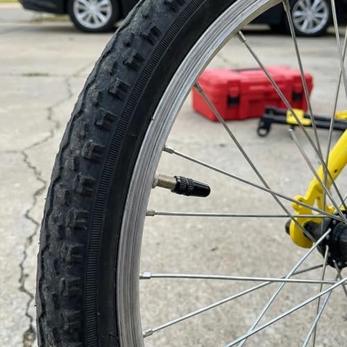 Abeillo Black Presta Valve Cap, 8 Pack Aluminum Anodized Bike Valve Stem Caps