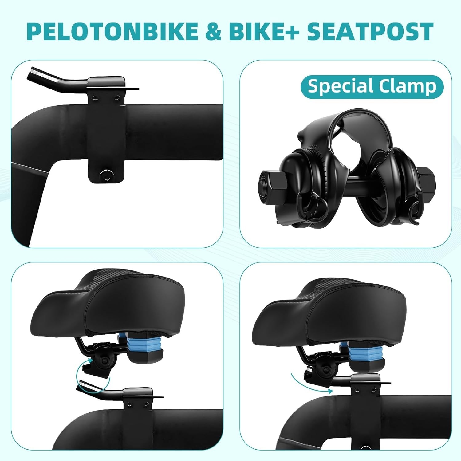 Extra Wide Noseless Bike seat Cushion for Men Women Memory Foam Filling Large…