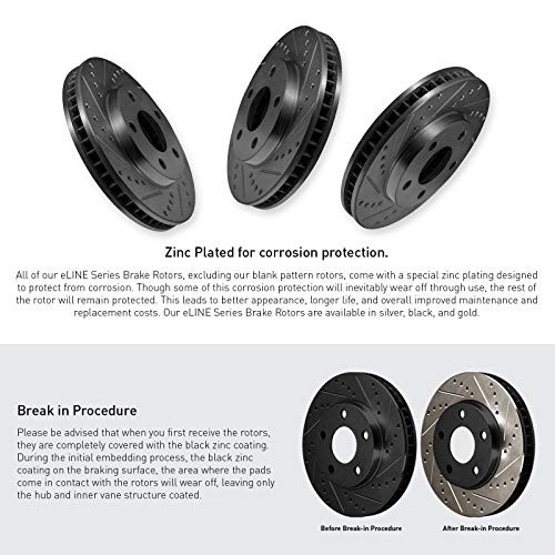 Front and Rear Brake Kit| Ceramic Brake Pads and Drilled Slotted Brake