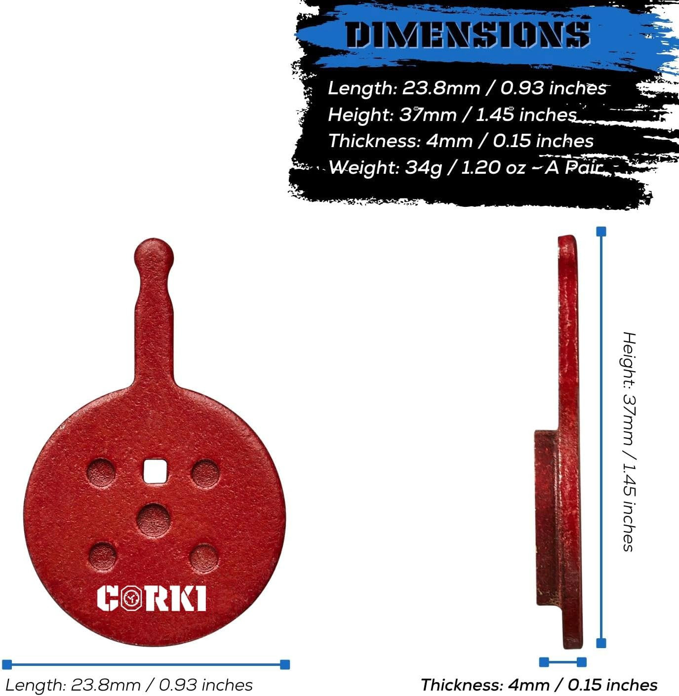 Bicycle Disc Brake Pads for Avid BB5 – 4 Pairs (Resin/Semi-Metallic/Sintered)
