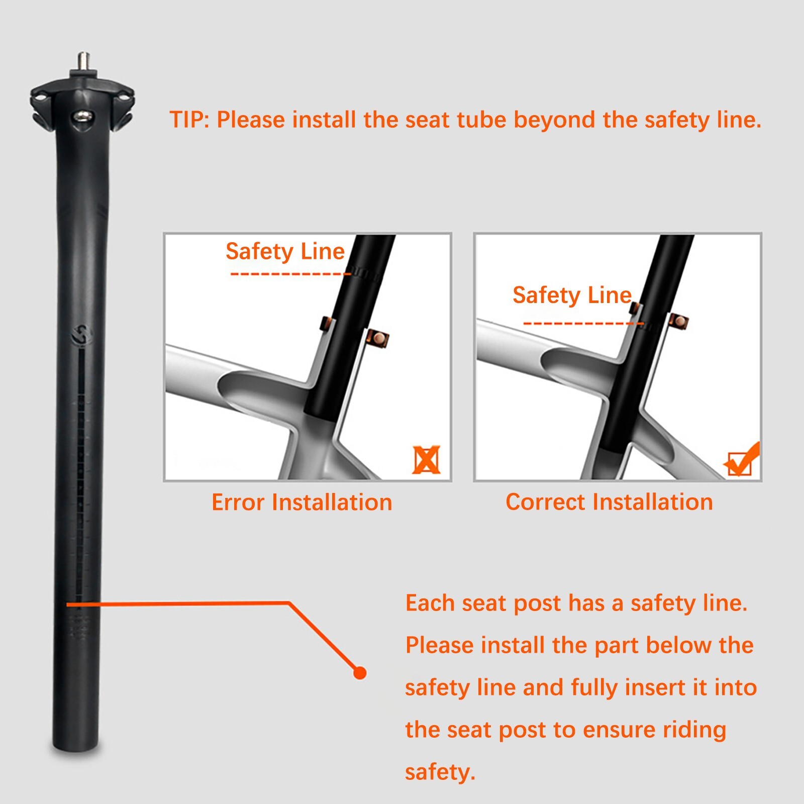 Carbon Fiber Bicycle Tube Offset 20mm Seatpost Cycling Bike Seat Post 30.8 mm