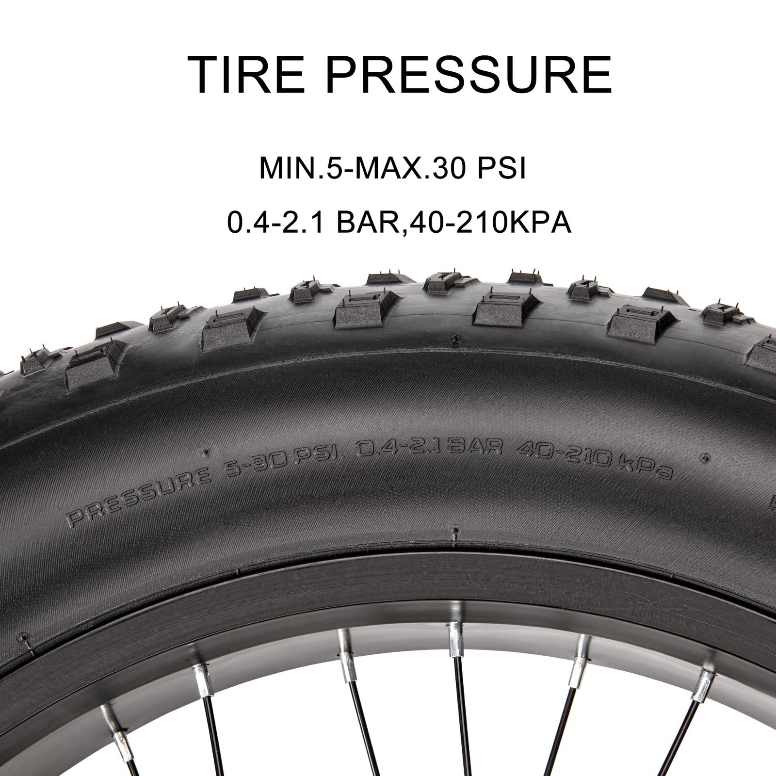 Fat Tire – 20” x 3.0”, 20” x 4.0”,26” x 4.0”